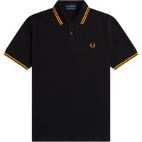 Fred Perry M Twin Tipped Polo Shirt – BlackCyber Yellow & Orange Fred Perry M Twin Tipped Polo Shirt – BlackCyber Yellow & Orange