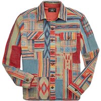 RRL by Ralph Lauren Patchwork Workshirt Jumper – Rust RRL by Ralph Lauren Patchwork Workshirt Jumper – Rust
