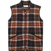 Universal Works Zip Waistcoat – Brown Check Universal Works Zip Waistcoat – Brown Check
