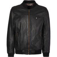 Gabicci Vintage Leather Bomber Jacket – Black Gabicci Vintage Leather Bomber Jacket – Black