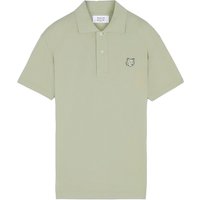 Maison Kitsune Fox Head Patch Polo Shirt – Ash Tree Maison Kitsune Fox Head Patch Polo Shirt – Ash Tree