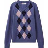 Pringle of Scotland V Neck Argyle Jumper – Dark Indigo Pringle of Scotland V Neck Argyle Jumper – Dark Indigo