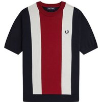 Fred Perry Vertical Stripe Knitted Shirt – Navy Fred Perry Vertical Stripe Knitted Shirt – Navy