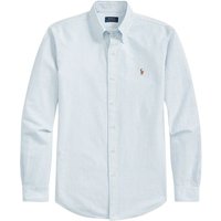 Polo Ralph Lauren Custom Fit Oxford Shirt – Blue and White Polo Ralph Lauren Custom Fit Oxford Shirt – Blue and White