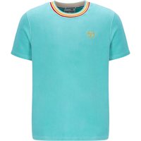 Sergio Tacchini Slice Velour Shirt – Pool Blue Sergio Tacchini Slice Velour Shirt – Pool Blue
