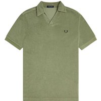 Fred Perry Open Collar Towelling Polo Shirt – Olive Mint Fred Perry Open Collar Towelling Polo Shirt – Olive Mint