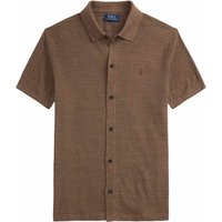 Polo Ralph Lauren Textured Cotton-Linen Shirt – Fall Brown Polo Ralph Lauren Textured Cotton-Linen Shirt – Fall Brown
