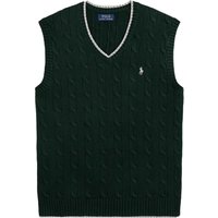 Polo Ralph Lauren Cable-Knit Cotton Sleeveless Jumper – College Green Polo Ralph Lauren Cable-Knit Cotton Sleeveless Jumper – College Green