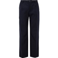 Portuguese Flannel Pleated Wool Trousers – Navy Portuguese Flannel Pleated Wool Trousers – Navy