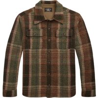 RRL by Ralph Lauren Plaid Wool-Cashmere Workshirt Jumper – Olive Multi RRL by Ralph Lauren Plaid Wool-Cashmere Workshirt Jumper – Olive Multi