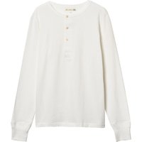 Merz b Schwanen Henley Long Sleeve Shirt – White