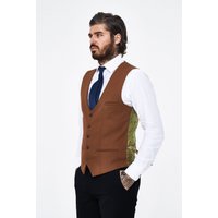 Kelvin – Tan Single Breasted Waistcoat Kelvin – Tan Single Breasted Waistcoat