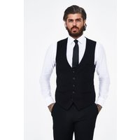 Kelvin – Black Single Breasted Waistcoat Kelvin – Black Single Breasted Waistcoat