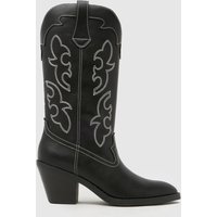 schuh Darlene Western Knee High Boots in Black schuh Darlene Western Knee High Boots in Black