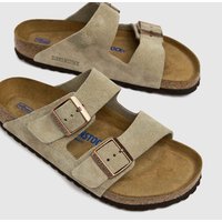 BIRKENSTOCK Arizona Sandals in Beige & Brown BIRKENSTOCK Arizona Sandals in Beige & Brown