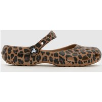 Crocs Classic Animal Ballet Sandals in Brown & Black Crocs Classic Animal Ballet Sandals in Brown & Black