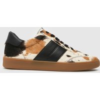 schuh Miley Leather Trainer Trainers in Brown & White schuh Miley Leather Trainer Trainers in Brown & White