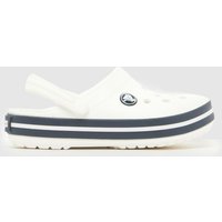 Crocs White & Navy Crocband Clog Junior Sandals Crocs White & Navy Crocband Clog Junior Sandals