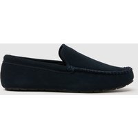schuh Sandro Suede Mocassin Slippers in Navy