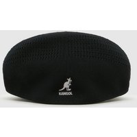 KANGOL Tropic Flat Cap in Black & Cream, Size: Small