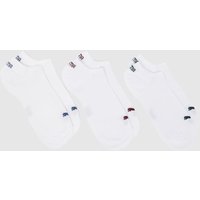 PUMA Trainer Socks Pack in White & Blue, Fabric, Size: –