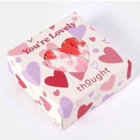 Thought Crinkle Texture Love Heart Bamboo Socks in a Box – Stone White – –