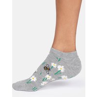 Thought Bee Bamboo Trainer Socks – Grey Marl – –