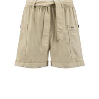 Weird Fish Cynthia Cotton Twill Shorts Oyster Size Weird Fish Cynthia Cotton Twill Shorts Oyster Size
