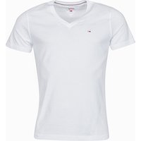 Tommy Jeans TJM ORIGINAL JERSEY TEE V NECK men’s T shirt in White Tommy Jeans TJM ORIGINAL JERSEY TEE V NECK men’s T shirt in White
