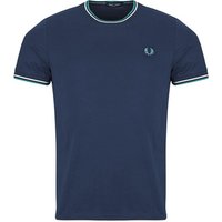 Fred Perry TWIN TIPPED SHIRT men’s T shirt in Blue Fred Perry TWIN TIPPED SHIRT men’s T shirt in Blue