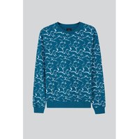 Enorsia Crack Print Sweatshirt men’s Sweater in Blue Enorsia Crack Print Sweatshirt men’s Sweater in Blue