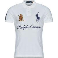 Polo Ralph Lauren POLO COUPE DROITE CREST men’s Polo shirt in White Polo Ralph Lauren POLO COUPE DROITE CREST men’s Polo shirt in White