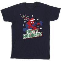 Marvel Happy Holidays men’s T shirt in Blue Marvel Happy Holidays men’s T shirt in Blue