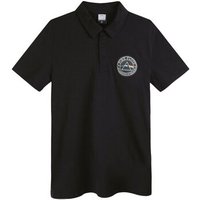 Amplified Clothing Washed Slub men’s Polo shirt in Black Amplified Clothing Washed Slub men’s Polo shirt in Black