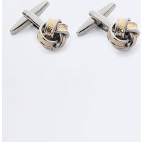 Silver and Gold Coloured Knot Cufflinks Silver and Gold Coloured Knot Cufflinks
