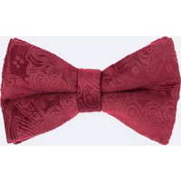 Burgundy Paisley Velvet Bow Tie