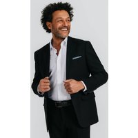 Black Linen Twill Suit Jacket