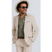 Oatmeal Linen Herringbone Suit Jacket Oatmeal Linen Herringbone Suit Jacket