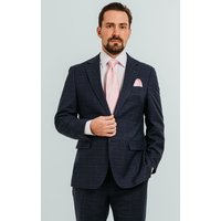Navy with Pink Check Suit Jacket Navy with Pink Check Suit Jacket