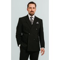 Black Double Breasted Suit Jacket with Peak Lapel Black Double Breasted Suit Jacket with Peak Lapel