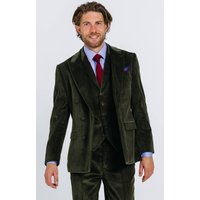 Double Breasted Green Corduroy Piece Suit Double Breasted Green Corduroy Piece Suit