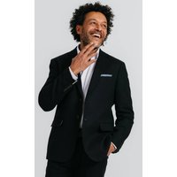 Black Linen Twill Suit