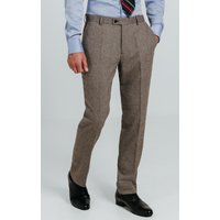Brown Herringbone Tweed Suit Trousers Brown Herringbone Tweed Suit Trousers