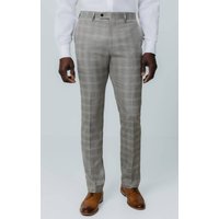 Taupe Check Suit Trousers Taupe Check Suit Trousers