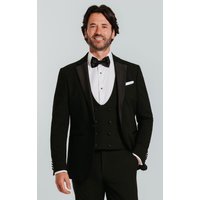 Black Piece Slim-Fit Tuxedo with Notch Lapel
