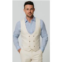 Ivory Linen Slim Fit Waistcoat Ivory Linen Slim Fit Waistcoat