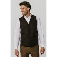 Brown Barleycorn Tweed Waistcoat with Patch Pockets Brown Barleycorn Tweed Waistcoat with Patch Pockets