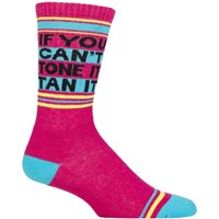 Gumball Poodle Pair If You Can’t Tone It, Tan It – Gym Crew Socks Cotton Socks Multi One Size Gumball Poodle Pair If You Can’t Tone It, Tan It – Gym Crew Socks Cotton Socks Multi One Size