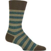Mens Pair Falke Sensitive London Striped Cotton Socks Military Green .-. Mens Mens Pair Falke Sensitive London Striped Cotton Socks Military Green .-. Mens