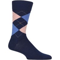 Mens Pair Burlington Edinburgh Virgin Wool Argyle Socks Navy Blue .- Mens Mens Pair Burlington Edinburgh Virgin Wool Argyle Socks Navy Blue .- Mens